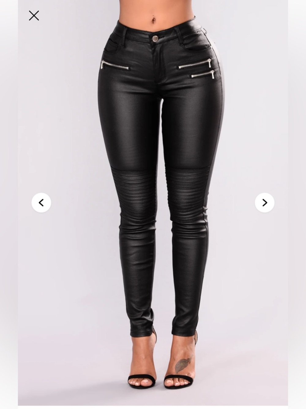 Women’s brand new jet black moto pants faux leather pants bottoms size small